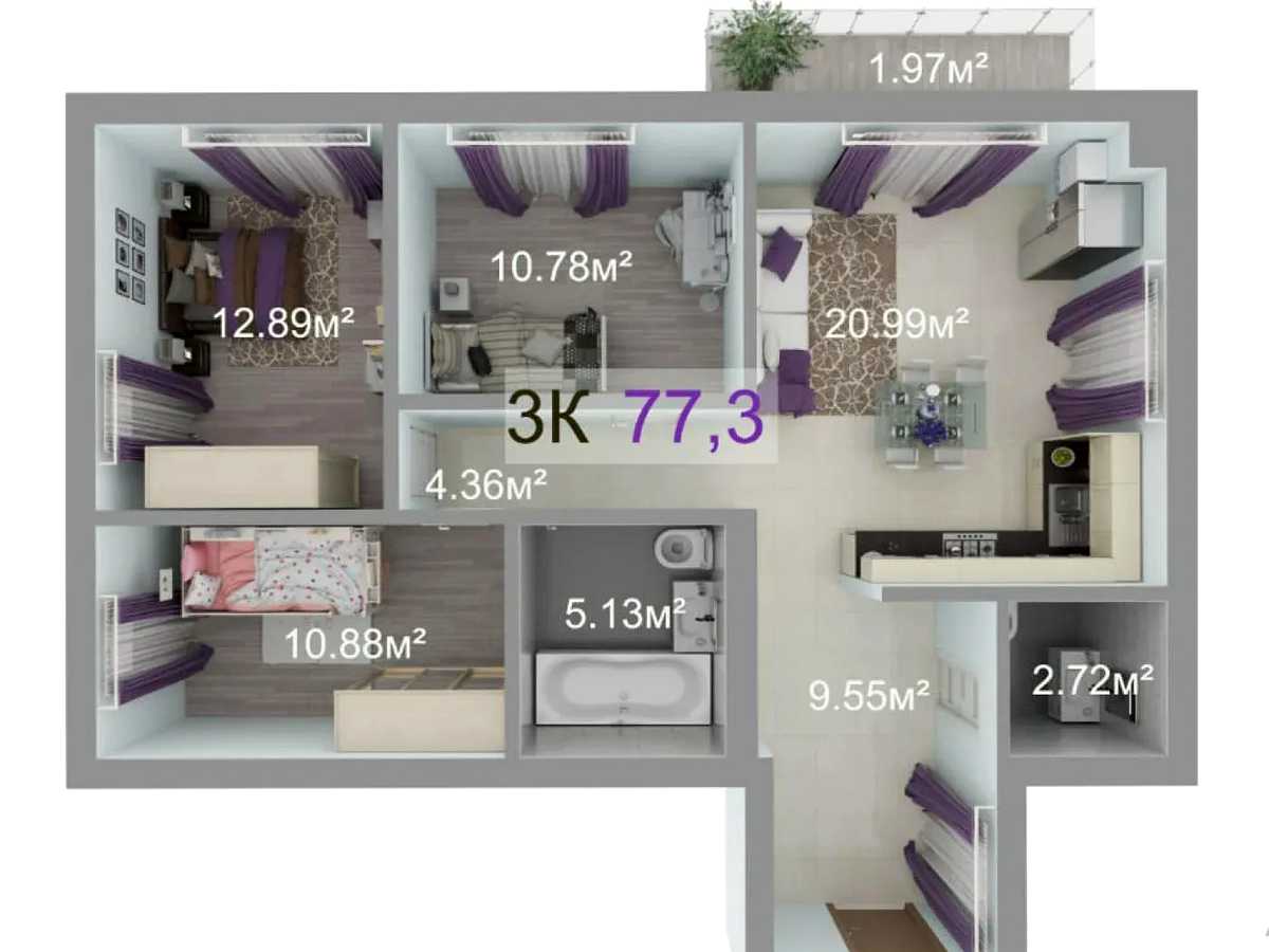 Квартира на вул. Тараса Шевченка в Івано-Франківську, ID 305858, фото №20
