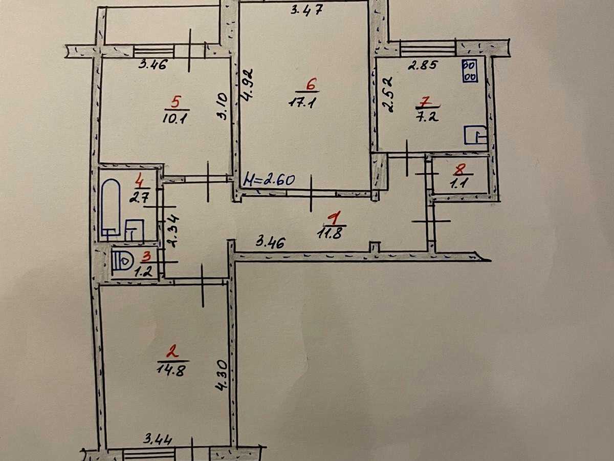 Квартира на вул. Якова Гальчевського, 27/1 в Хмельницькому, ID 393899, фото №20