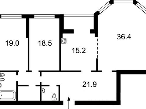 Квартира на вул. Василя Тютюнника, 5-В в Києві, ID 218703, фото №17