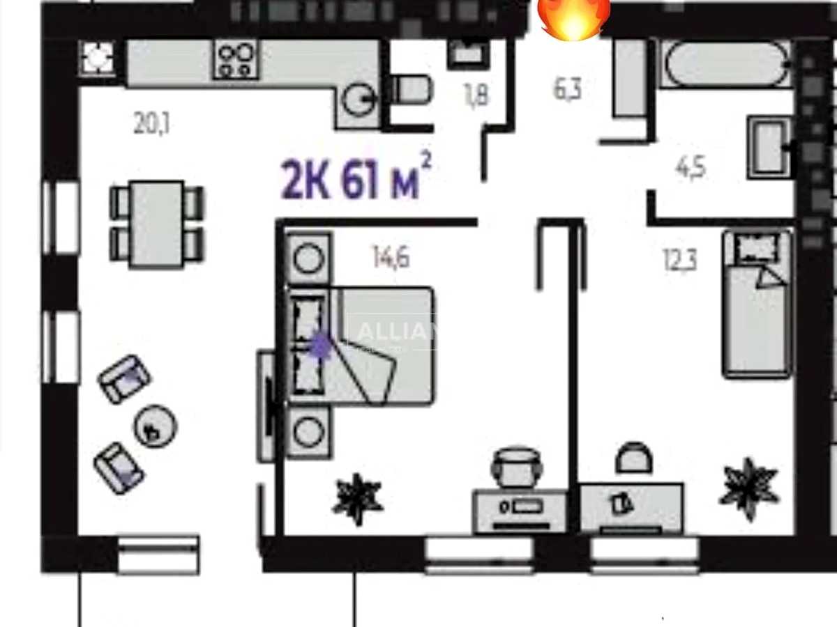 Квартира на вул. Тараса Шевченка в Івано-Франківську, ID 305773, фото №2