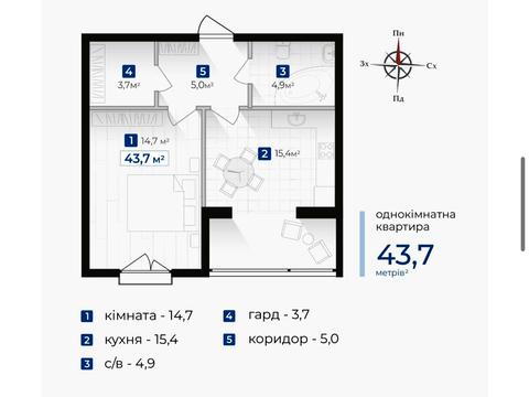 Квартира на вул. Фортечна, 2 в Івано-Франківську, ID 180339, фото №9