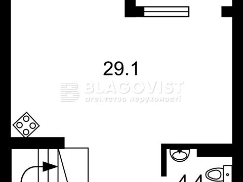 Квартира на вул. Дніпровська набережна в Києві, ID 162283, фото №17