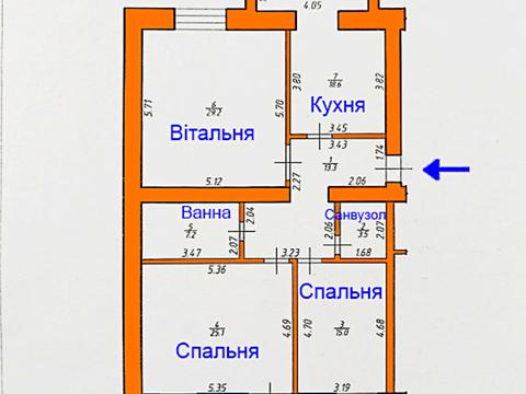 Квартира на вул. Євгена Коновальця, 120 в Івано-Франківську, ID 184147, фото №22