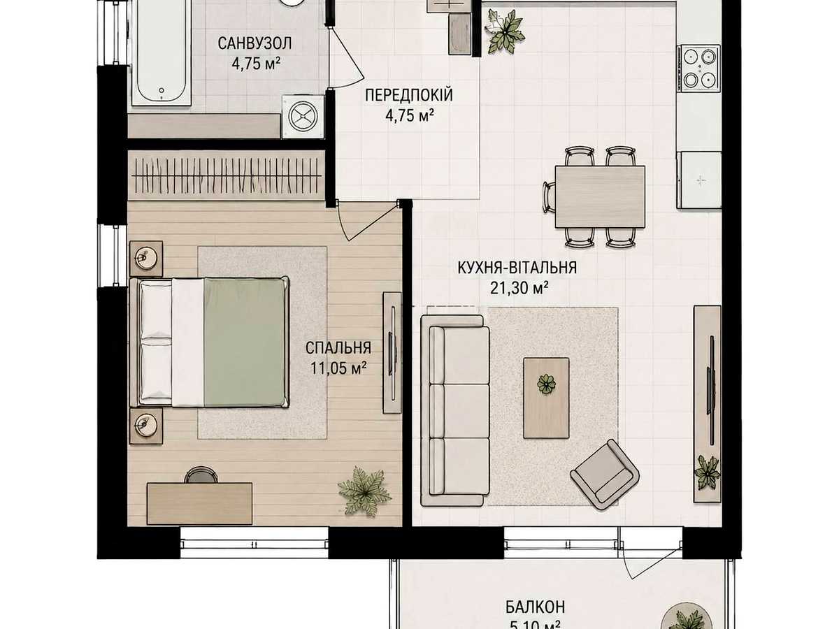 Квартира на вул. Краківська в Івано-Франківську, ID 305760, фото №5