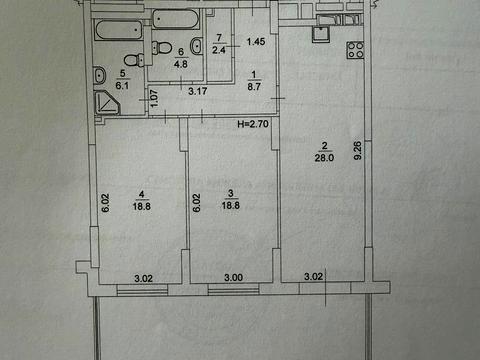 Квартира на вул. Князя Романа Мстиславича, 22а в Києві, ID 206137, фото №4