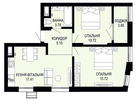 Квартира на вул. Василя Щурата в Львові, ID 185453, фото №15