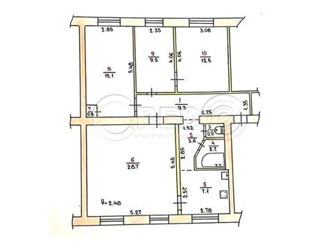 Квартира на вул. Салтиківська, 26 в Кривому Розі, ID 190949, фото №22