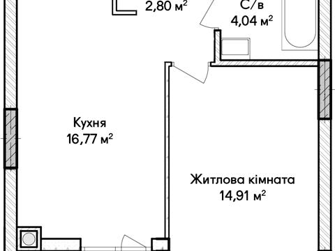 Квартира на вул. Ольги Кобилянської вул. , 1-В/17 в Києві, ID 235487, фото №22