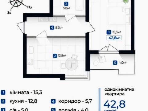 Квартира на вул. Олександра Довженка, 14 в Івано-Франківську, ID 263478, фото №5
