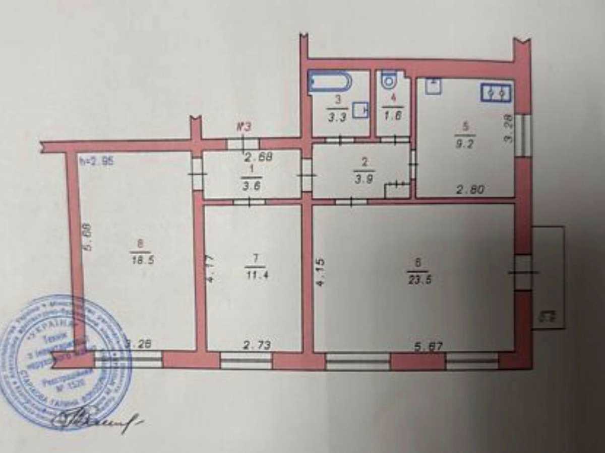 Квартира на вул. Свободи, 75 в Хмельницькому, ID 393405, фото №14