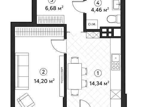 Квартира на вул. Олександра Олеся, 13 в Києві, ID 177467, фото №8