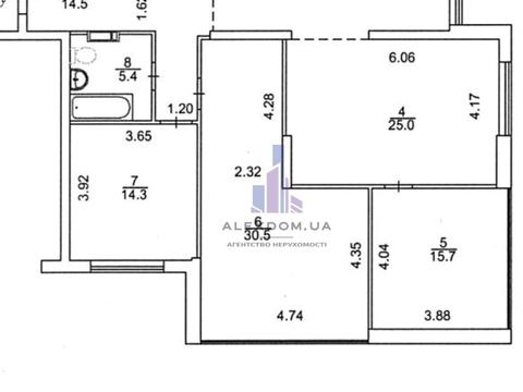 Квартира на вул. Михайла Бойчука, 41-Б в Києві, ID 211244, фото №30