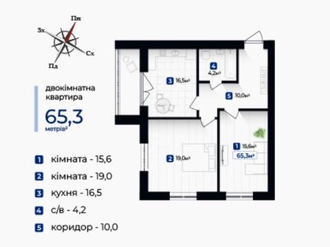 Квартира на вул. Олександра Довженка, 10 в Івано-Франківську, ID 212943, фото №9