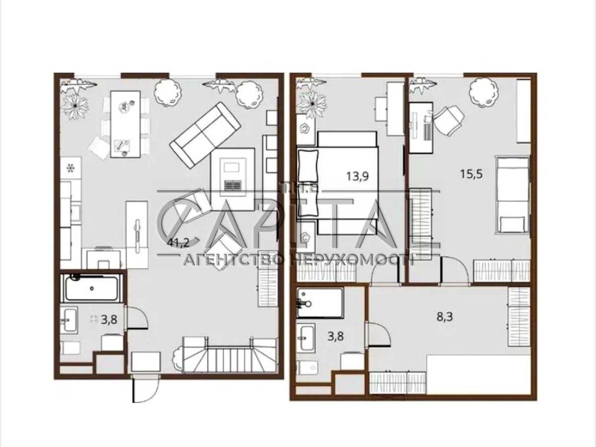 Квартира на вул. Балукова, 9-Г в Києві, ID 309864, фото №17