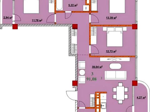 Квартира на вул. Микитинецька в Івано-Франківську, ID 185375, фото №3