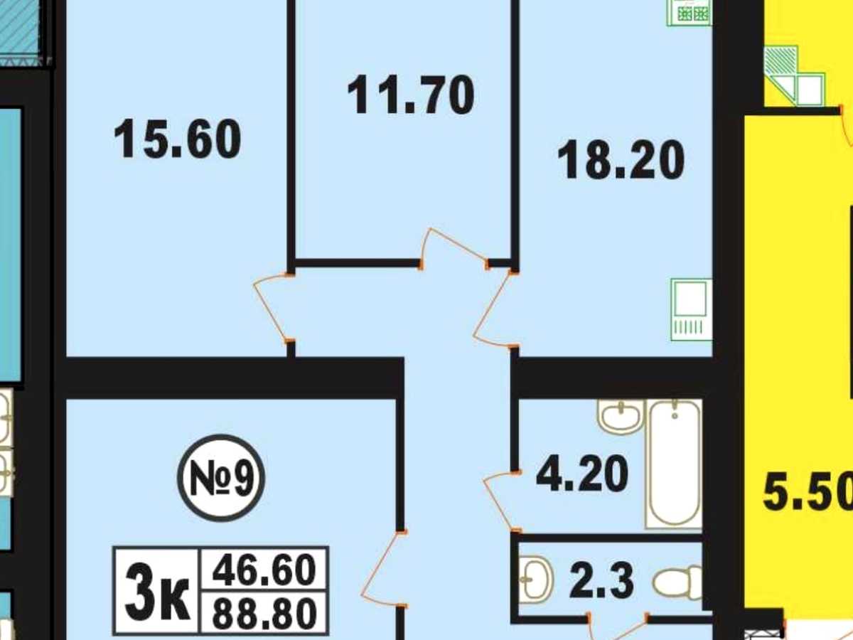 Квартира на вул. Степана Бандери, 80 в Хмельницькому, ID 393086, фото №26