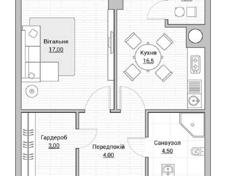 Квартира на вул. Щастя, 7 в Києві, ID 309846, фото №16