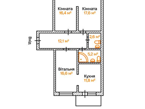 Квартира на вул. Юлії Здановської вул. , 34/1а в Києві, ID 200063, фото №33