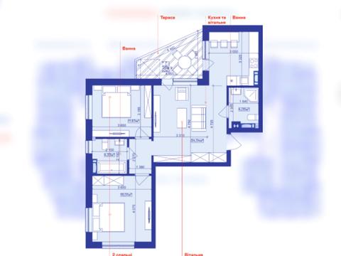 Квартира на вул. Літературна, 1в в Києві, ID 238190, фото №16