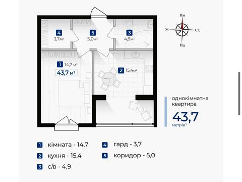 Квартира на вул. Олександра Довженка в Івано-Франківську, ID 206195, фото №9