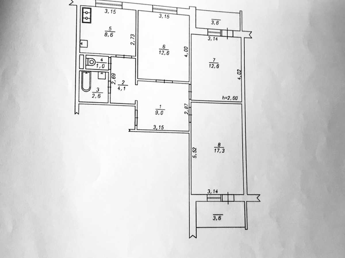 Квартира на вул. Панаса Мирного, 32/2 в Хмельницькому, ID 392790, фото №23