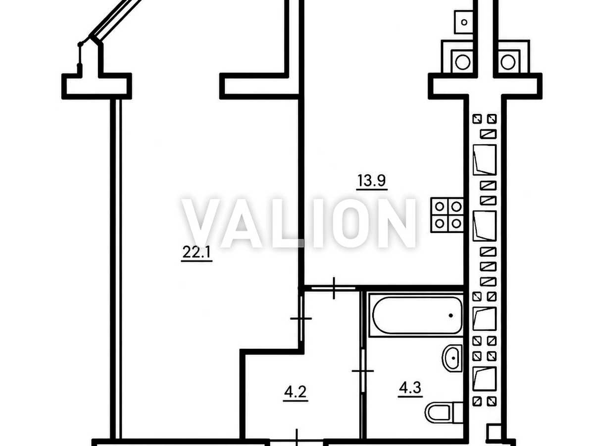 Квартира на вул. Жулянська, 2-В в Києві, ID 309825, фото №13