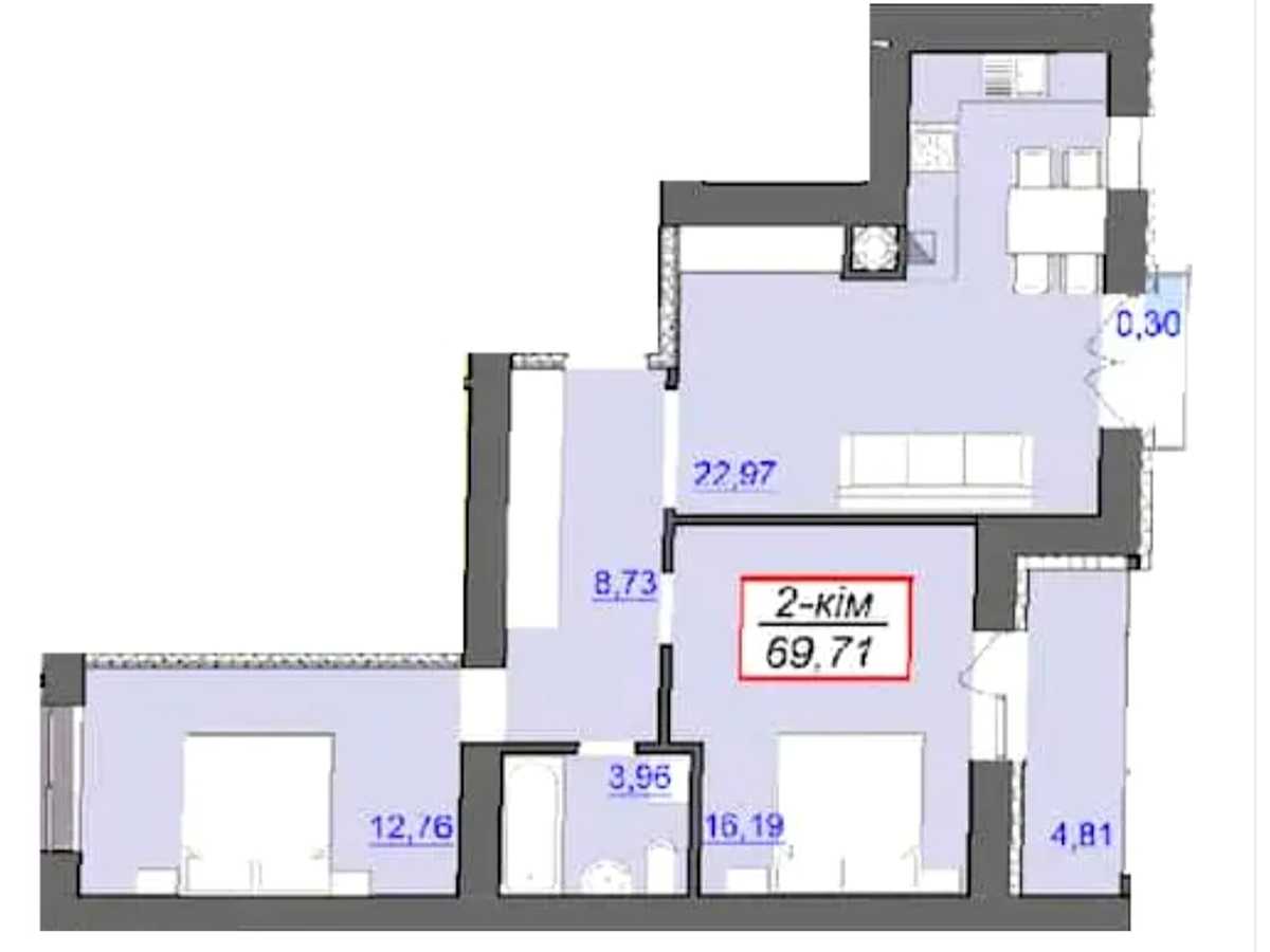 Квартира на пров. Ключний в Івано-Франківську, ID 309352, фото №15