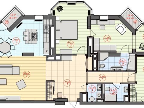 Квартира на вул. Болсуновська, 2 в Києві, ID 247639, фото №1