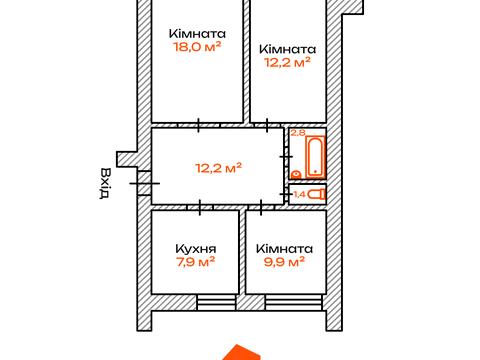 Квартира на вул. Левандовська, 14 в Києві, ID 232090, фото №19