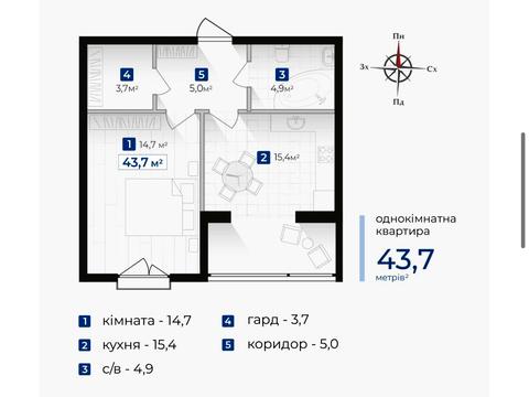 Квартира на вул. Олександра Довженка вул., 31в, к.4 в Івано-Франківську, ID 238832, фото №8