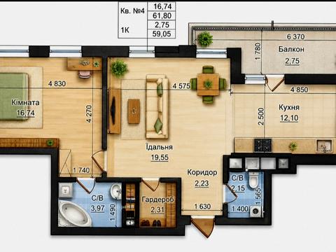 Квартира на вул. Пасічна в Львів, ID 253752, фото №5