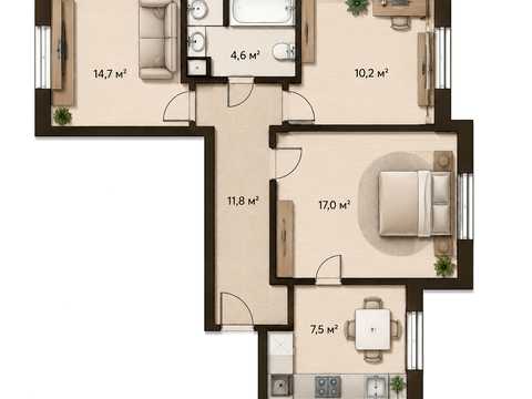 Квартира на вул. Оноре де Бальзака, 84 в Києві, ID 290549, фото №10
