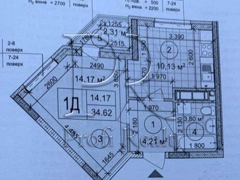 Квартира на вул. Івана Виговського, 12-Ж в Києві, ID 271248, фото №19