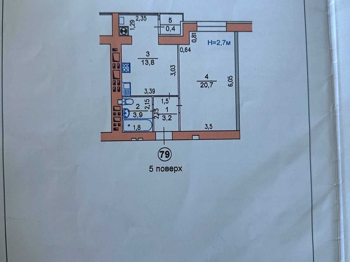 Квартира на Вінницьке шосе, 1/3 в Хмельницькому, ID 392182, фото №14