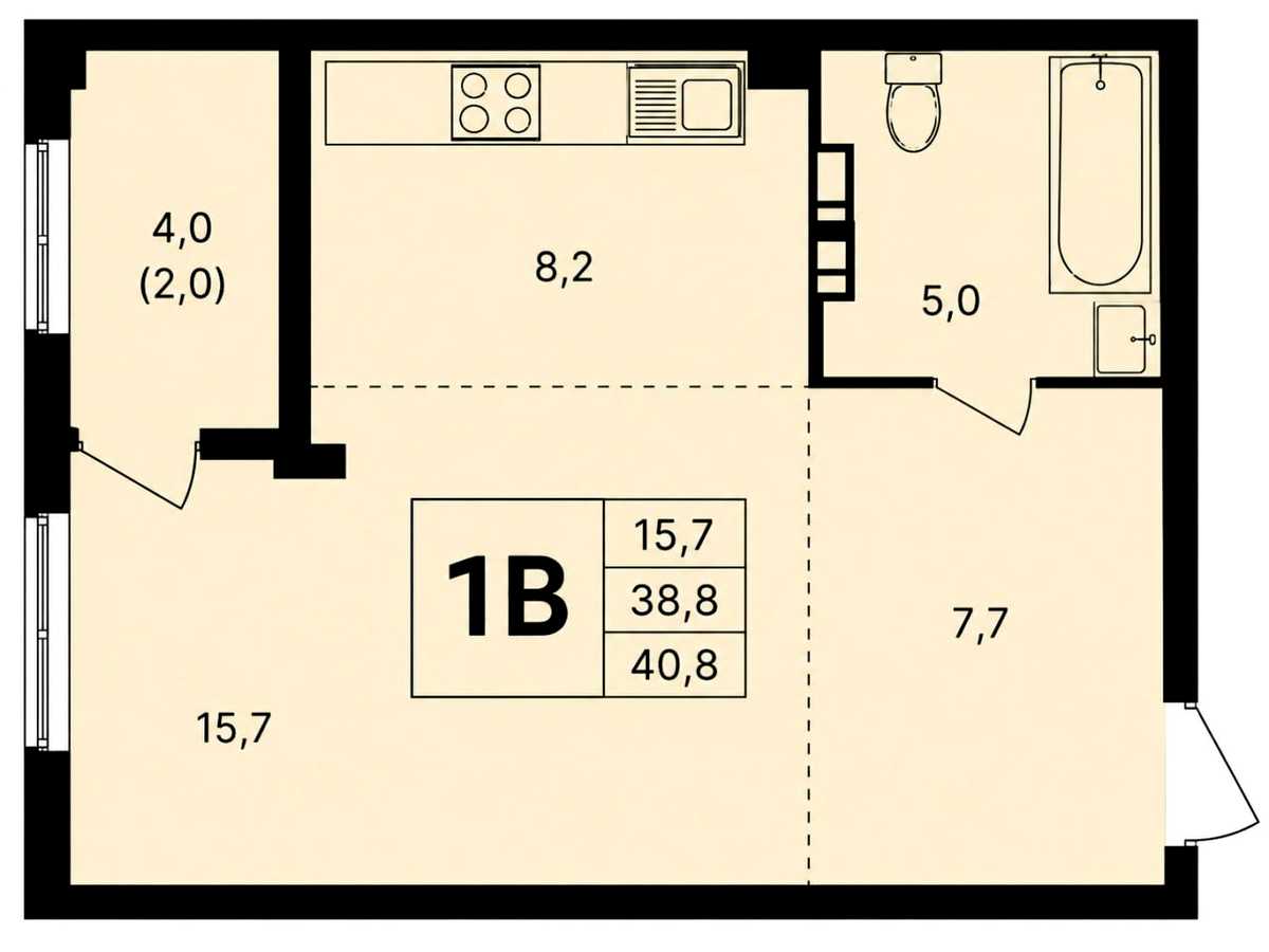 Квартира на вул. Героїв Крут, 16 в Києві, ID 309832, фото №2
