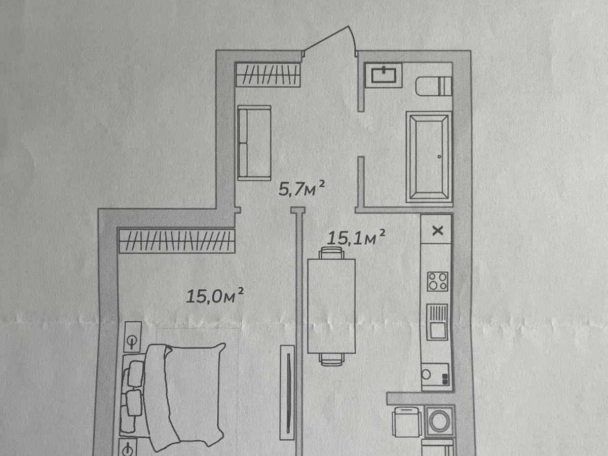 Квартира на вул. Будівельна, 2 в Києві, ID 313190, фото №13