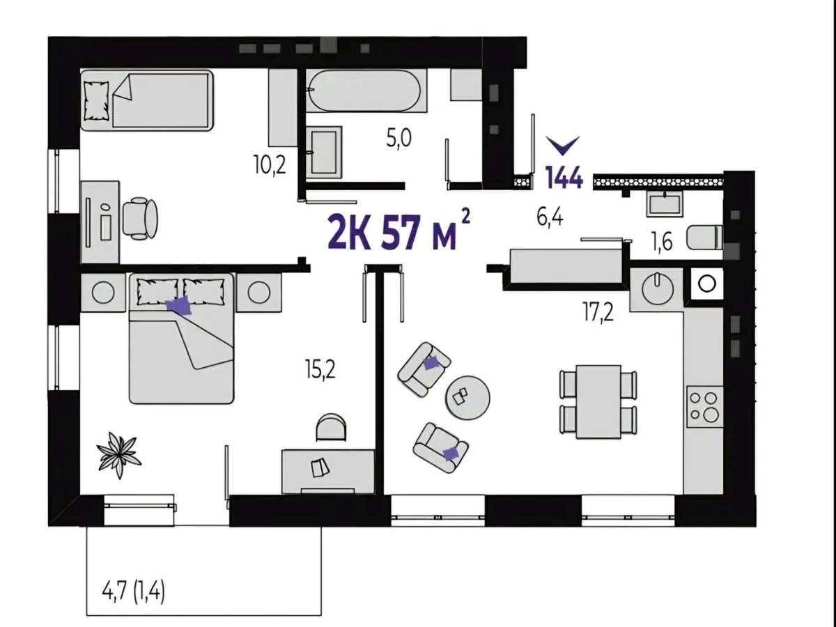 Квартира на вул. Тараса Шевченка в Івано-Франківську, ID 309319, фото №10