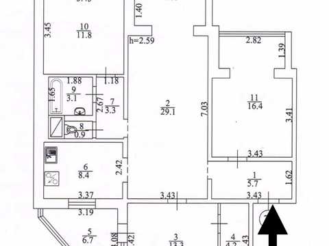 Квартира на вул. Братства Тарасівців, 8 в Києві, ID 282178, фото №22
