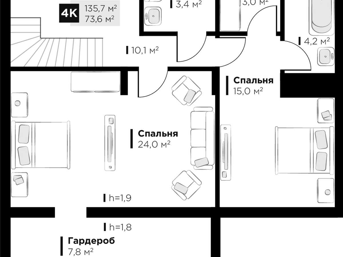 Квартира на вул. Червоної Калини, 4-А в Львові, ID 309608, фото №19