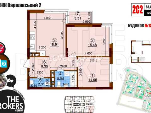 Квартира на вул. Олександра Олеся, 5-А в Києві, ID 288607, фото №13