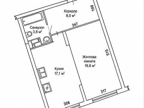 Квартира на вул. Михайла Максимовича, 32-Б в Києві, ID 288641, фото №8