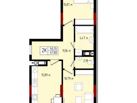 Квартира на вул. Ленкавського вул., 2-А к1, 2 в Івано-Франківську, ID 290101, фото №15