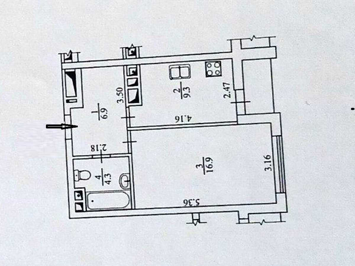 Квартира на вул. Ованеса Туманяна, 3 в Києві, ID 303418, фото №19