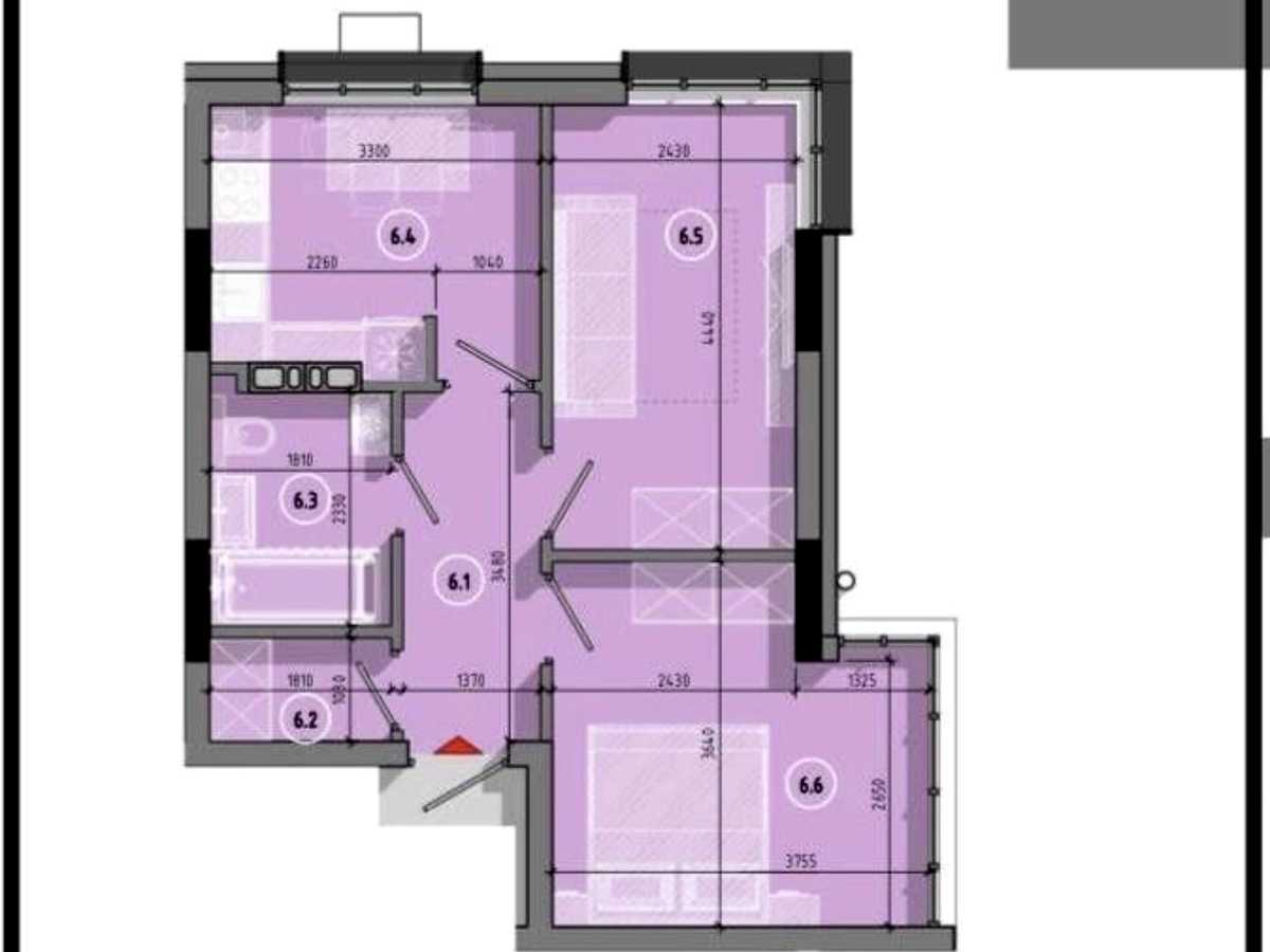 Квартира на вул. Ольги Кобилянської, 2 в Києві, ID 343052, фото №7