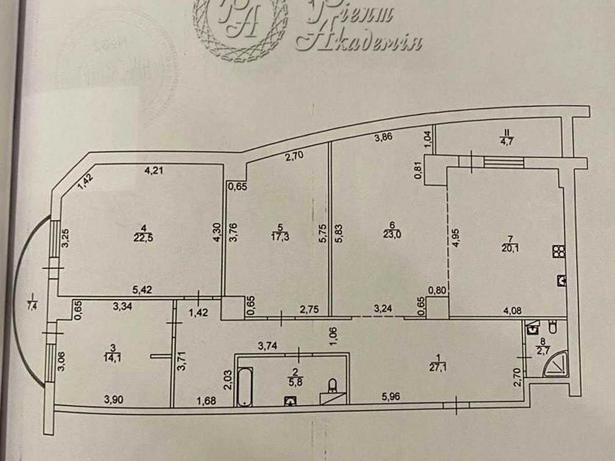 Квартира на вул. Оболонська набережна вул., 1, к1 / 1, к2 в Києві, ID 302163, фото №25