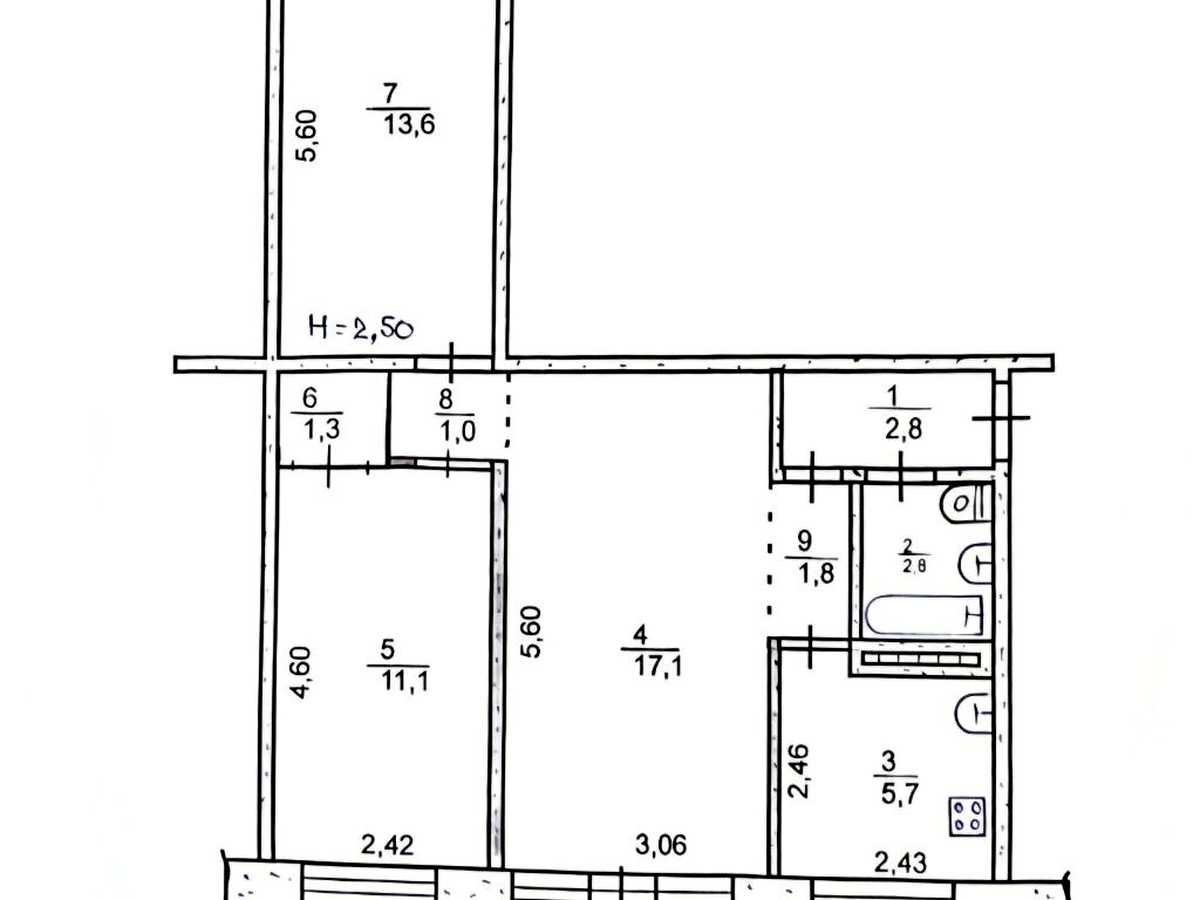 Квартира на вул. Едуарда Фукса, 30 в Кривому Розі, ID 304057, фото №6