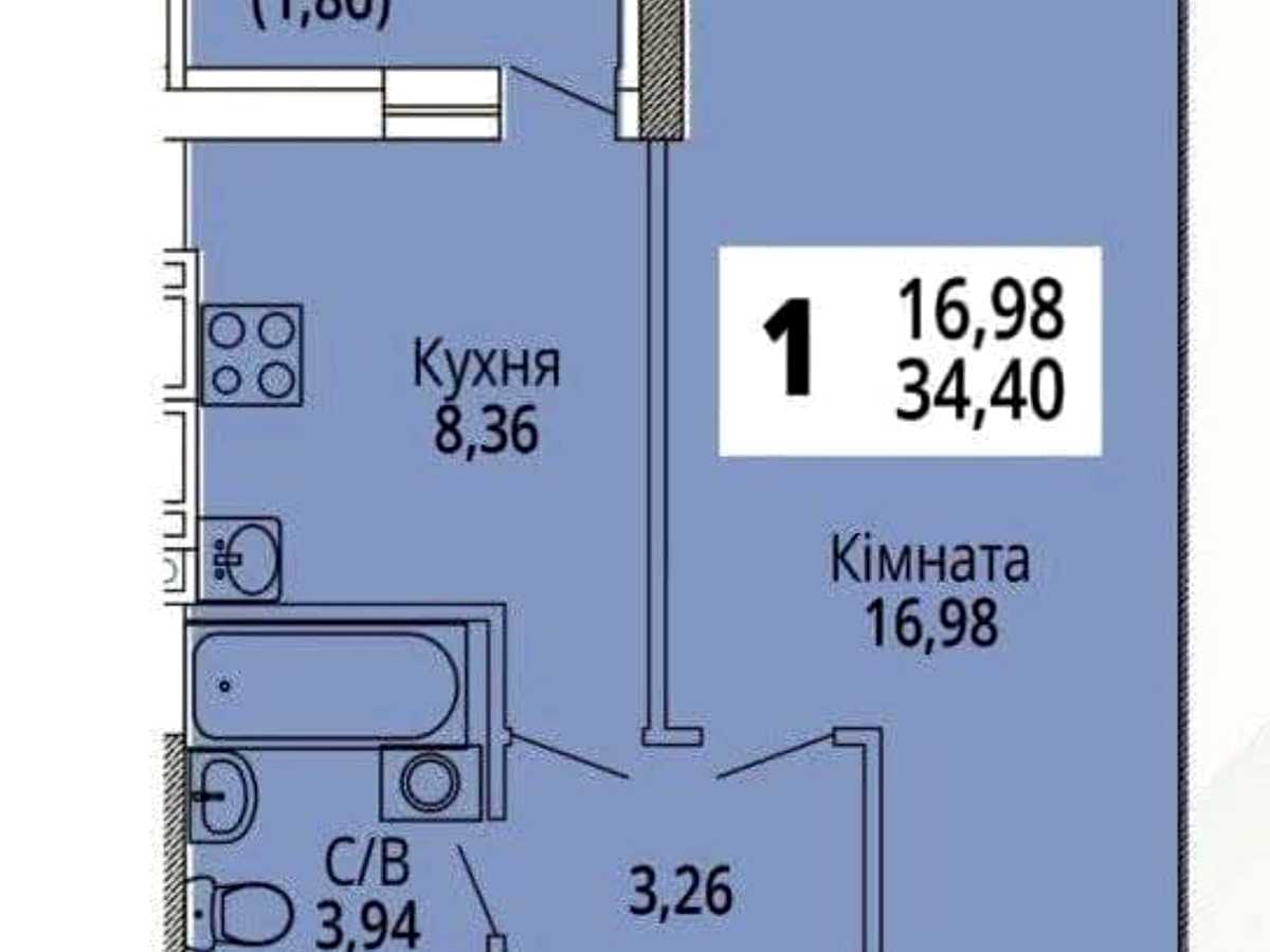 Квартира на вул. Озерна в Хмельницькому, ID 391450, фото №13