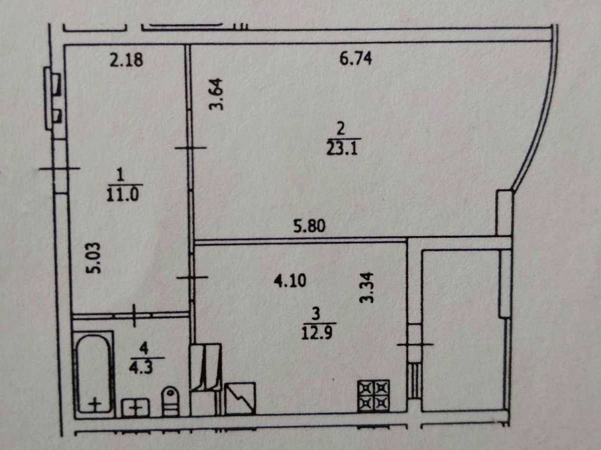 Квартира на вул. Васильченка, 3 в Києві, ID 314610, фото №27