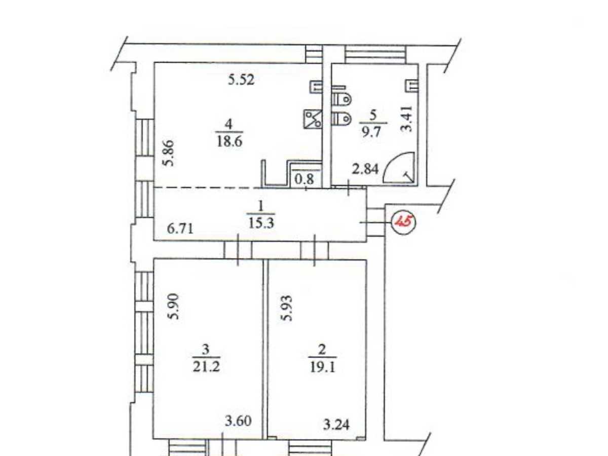 Квартира на вул. Шовковична, 21 в Києві, ID 315035, фото №25
