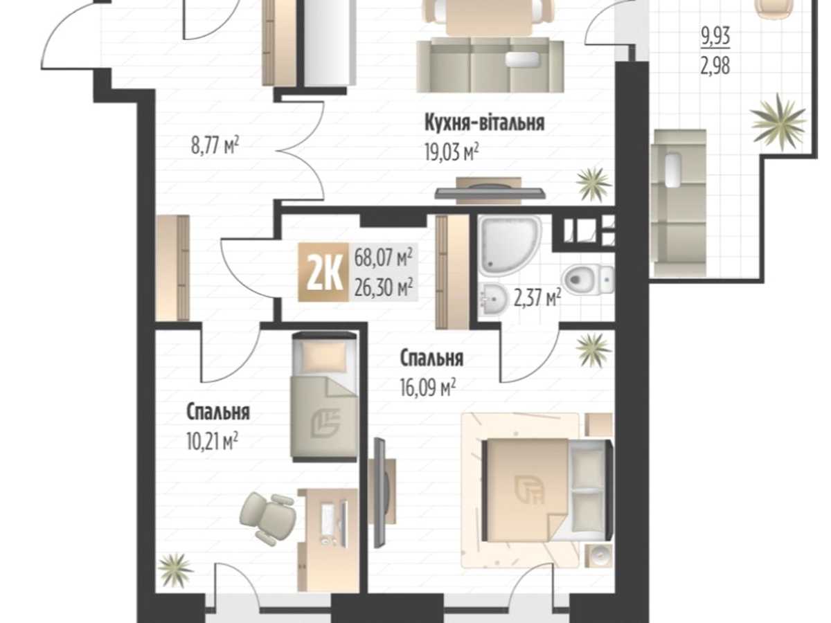 Квартира на вул. Пилипа Орлика в Львові, ID 390030, фото №6